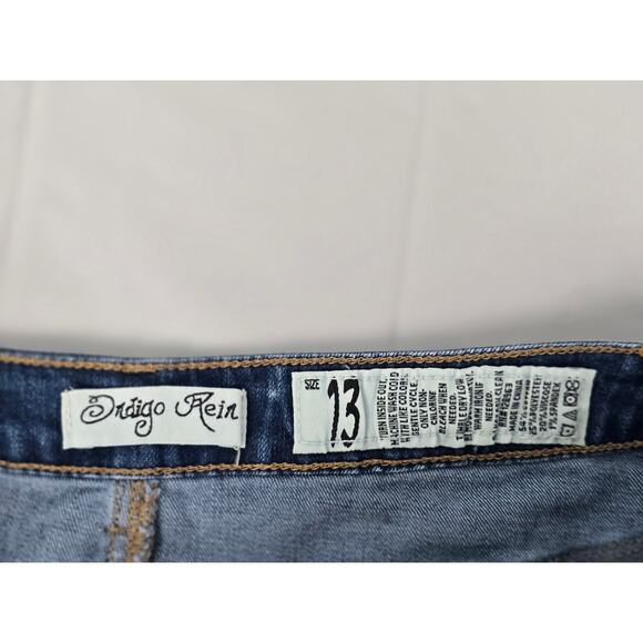 Denim Micro Mini  Skirt Gothic Grunge Y2K Holes Distressed Size 13 - Picture 7 of 8